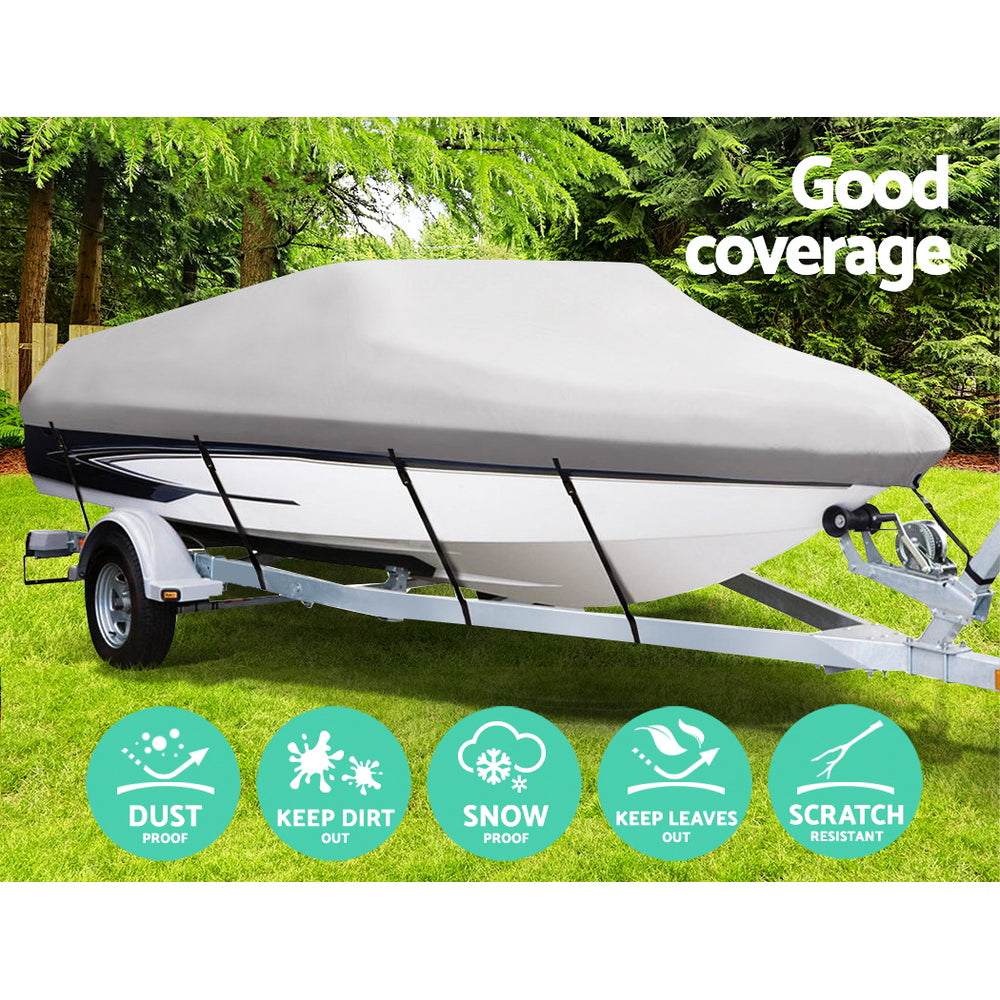 14 - 16 foot Waterproof Boat Cover - Grey