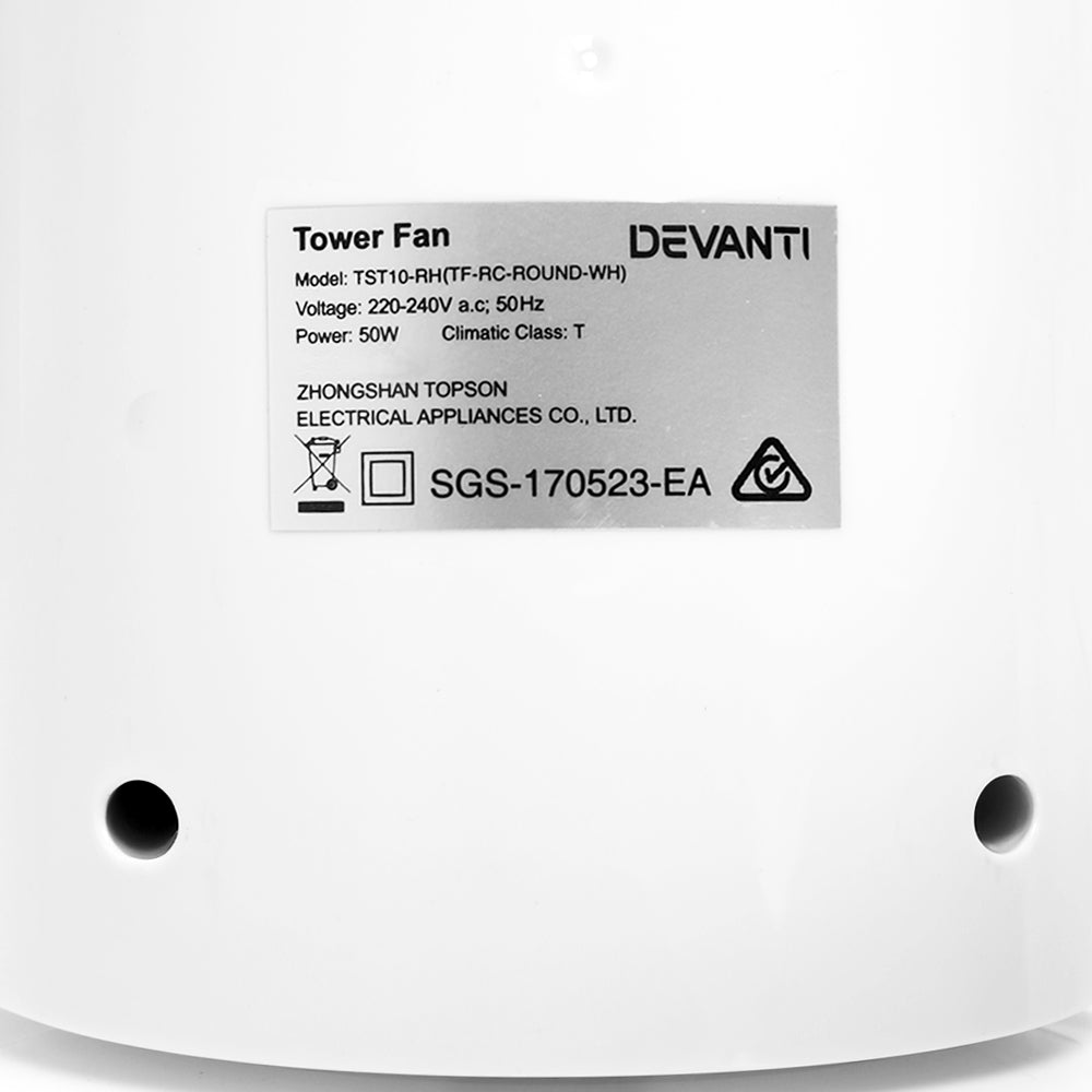 Devanti Portable Tower Fan - White