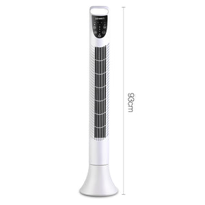 Devanti Portable Cross Flow Tower Fan - White