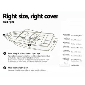 Seamanship 17 - 19ft Waterproof Boat Cover