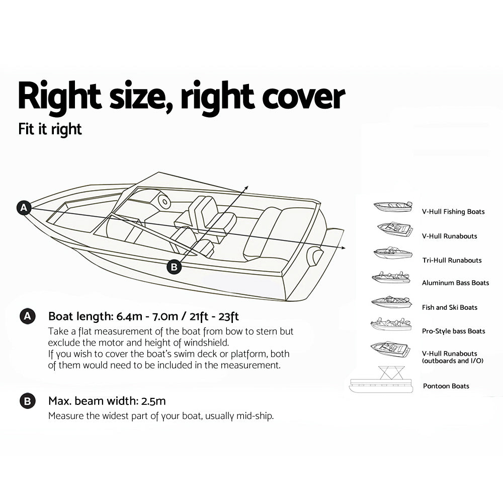 Seamanship 21 - 23ft Waterproof Boat Cover