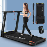 Everfit Electric Treadmill Home Gym Exercise Running Machine Fitness Equipment Compact Fully Foldable 420mm Belt Black