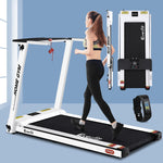 Everfit Electric Treadmill Home Gym Exercise Running Machine Fitness Equipment Compact Fully Foldable 420mm Belt White