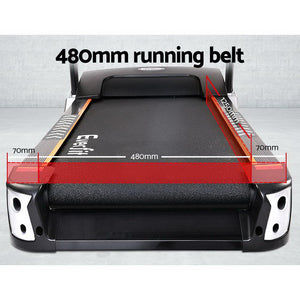 Everfit Electric Treadmill 48cm Incline Running Home Gym Fitness Machine Black