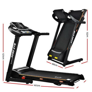 Everfit Electric Treadmill 42cm Running Home Gym Fitness Machine Black