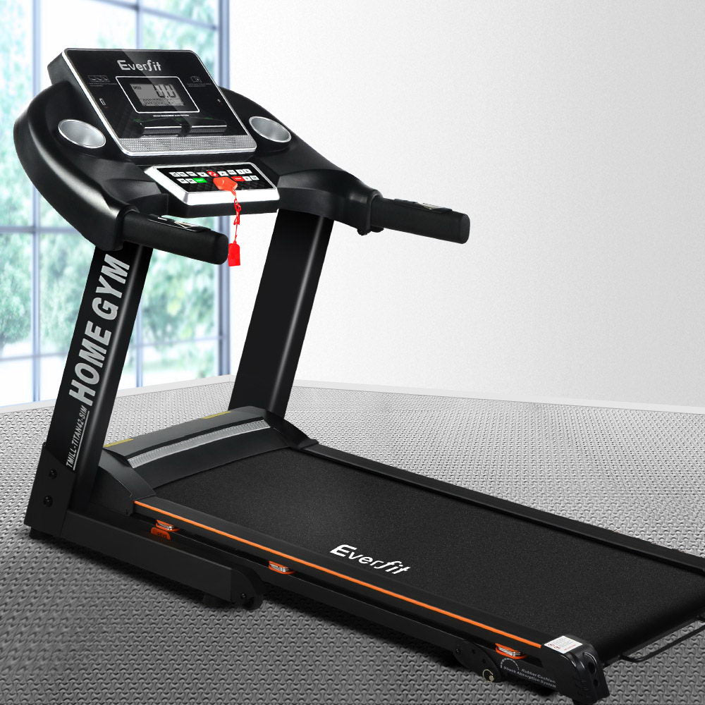 Everfit Electric Treadmill 42cm Running Home Gym Fitness Machine Black