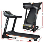 Everfit Electric Treadmill 45cm Incline Running Home Gym Fitness Machine Black