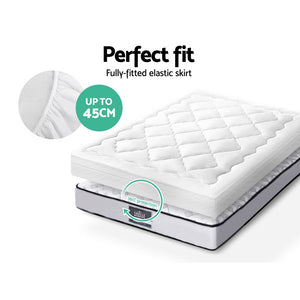 Giselle Bedding Pillowtop Mattress Topper Protector 1000GSM Double