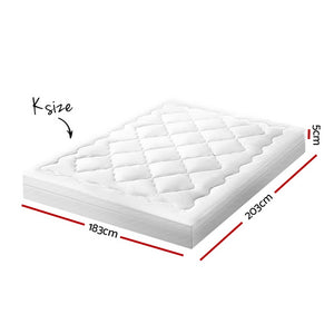 Giselle Bedding Pillowtop Mattress Topper Protector 1000GSM King