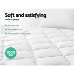 Giselle Bedding Pillowtop Mattress Topper Protector 1000GSM King