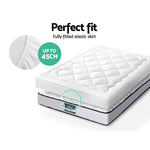 Giselle Bedding Pillowtop Mattress Topper Protector 1000GSM Single