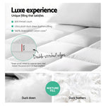 Giselle KING Mattress Topper Duck Feather Down 1000GSM Pillowtop Topper