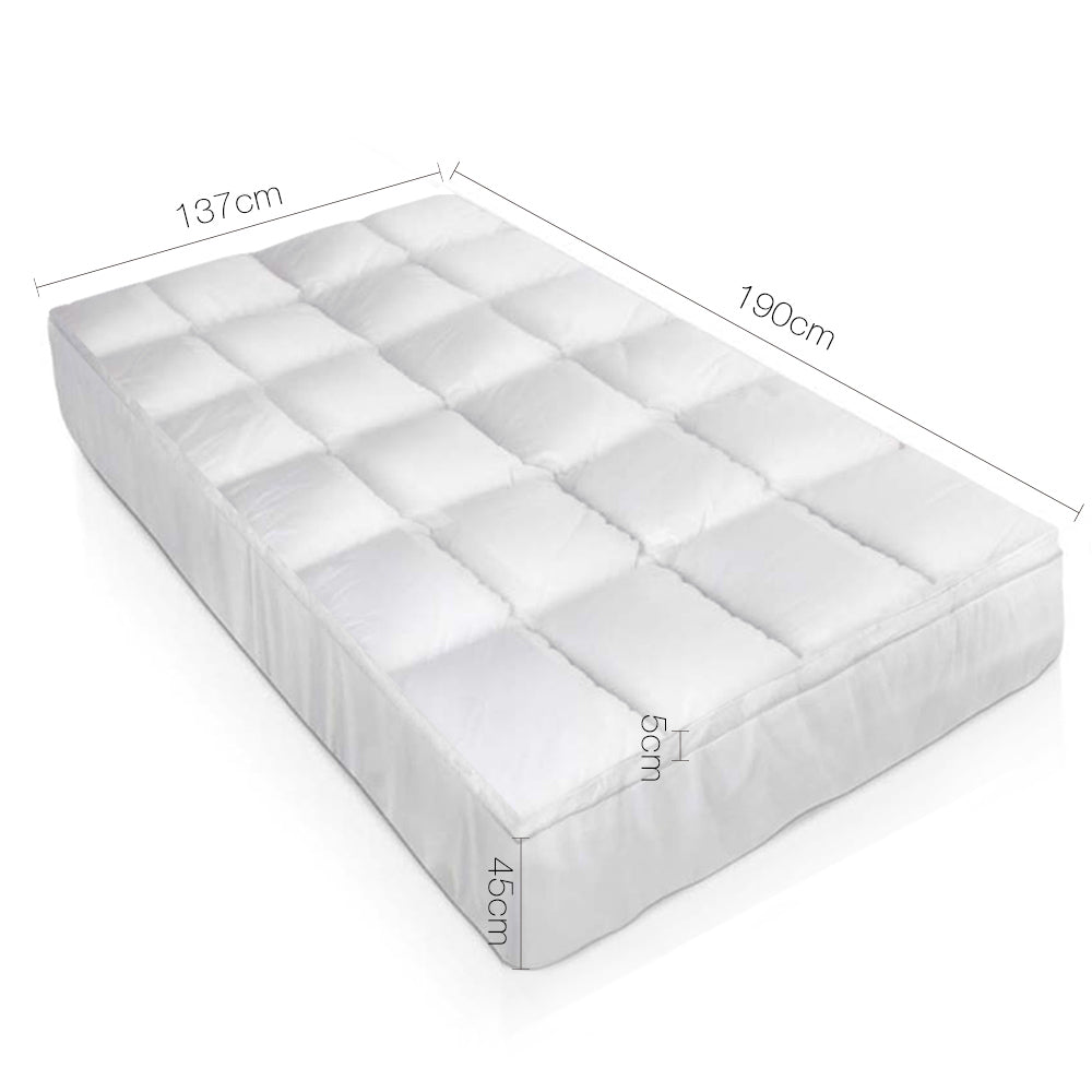Giselle DOUBLE Mattress Topper Goose Feather Down 1000GSM Pillowtop Topper