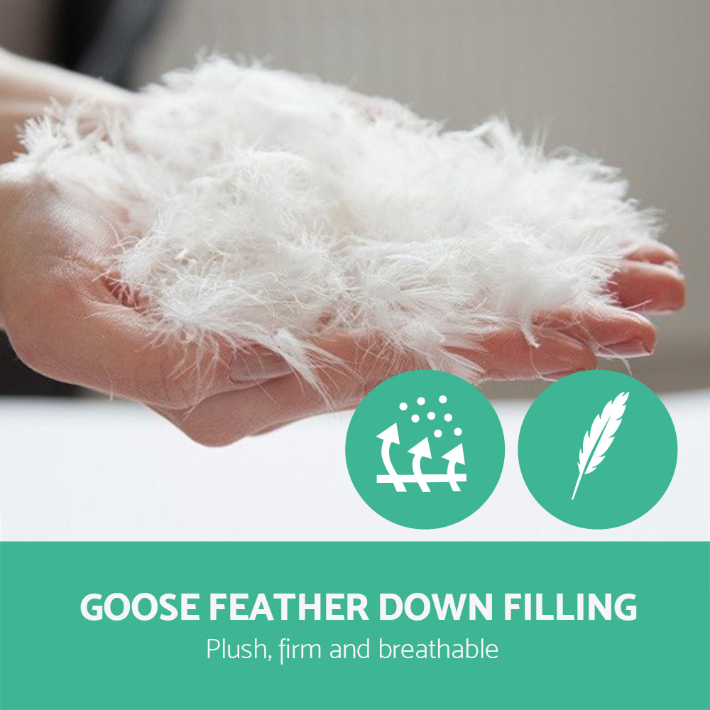 Giselle DOUBLE Mattress Topper Goose Feather Down 1000GSM Pillowtop Topper