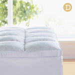 Giselle DOUBLE Mattress Topper Goose Feather Down 1000GSM Pillowtop Topper