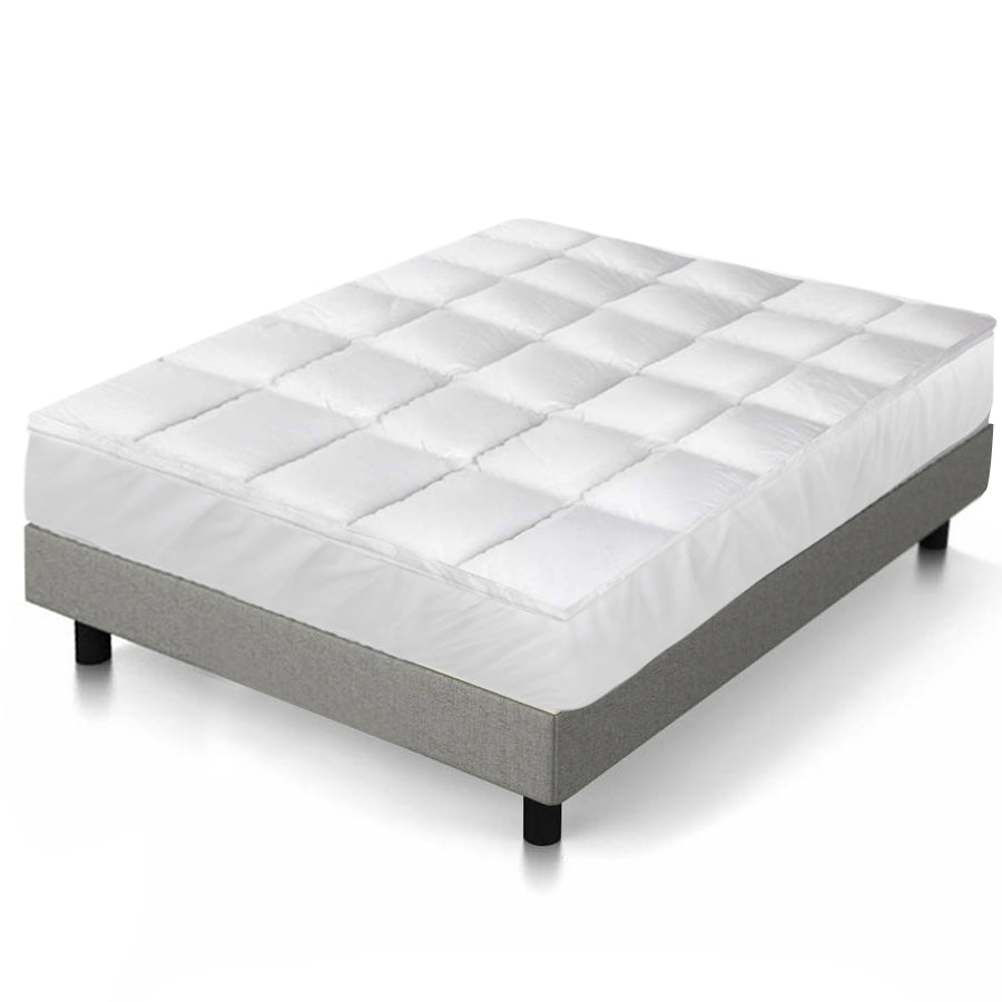 Giselle King SINGLE Mattress Topper Goose Feather Down 1000GSM Pillowtop Topper