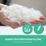 Giselle King SINGLE Mattress Topper Goose Feather Down 1000GSM Pillowtop Topper