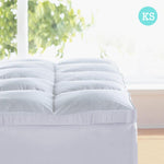 Giselle King SINGLE Mattress Topper Goose Feather Down 1000GSM Pillowtop Topper