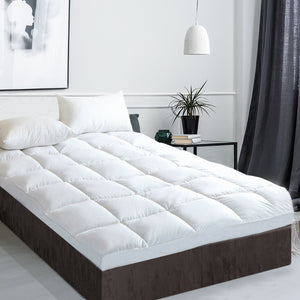 Giselle King SINGLE Mattress Topper Goose Feather Down 1000GSM Pillowtop Topper