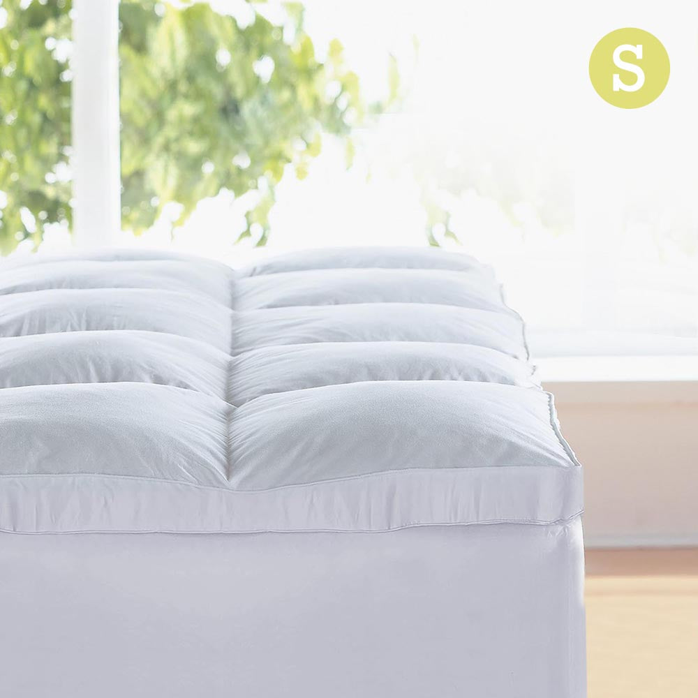 Giselle SINGLE Mattress Topper Goose Feather Down 1000GSM Pillowtop Topper