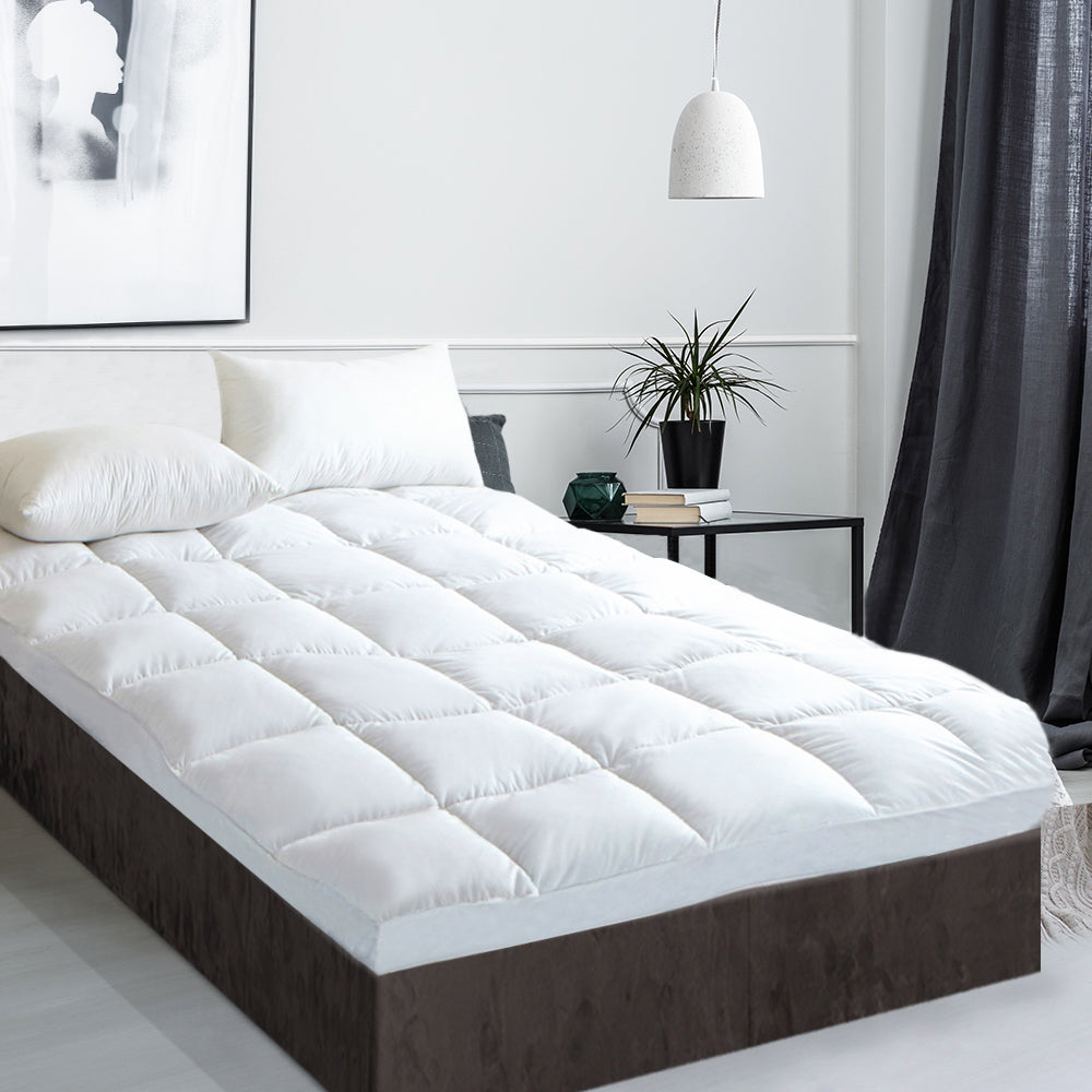 Giselle SINGLE Mattress Topper Goose Feather Down 1000GSM Pillowtop Topper