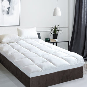 Giselle SINGLE Mattress Topper Goose Feather Down 1000GSM Pillowtop Topper