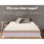 Latex Mattress Topper Pad Mat Cover 7 Zone 100% Natural Memory Foam Pillowtop Underlay Alternative Double Size Bed High De...