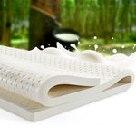 Latex Mattress Topper Pad Mat Cover 7 Zone 100% Natural Memory Foam Pillowtop Underlay Alternative Double Size Bed High De...