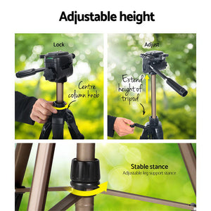 Weifeng 160cm Dual Bubble Level Camera Tripod 