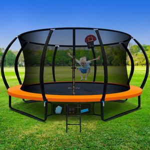 Everfit 14FT Trampoline With Basketball Hoop - Orange