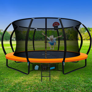 Everfit 16FT Trampoline With Basketball Hoop - Orange