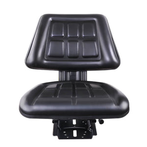 Giantz PU Leather Tractor Seat with Sliding Track - Black