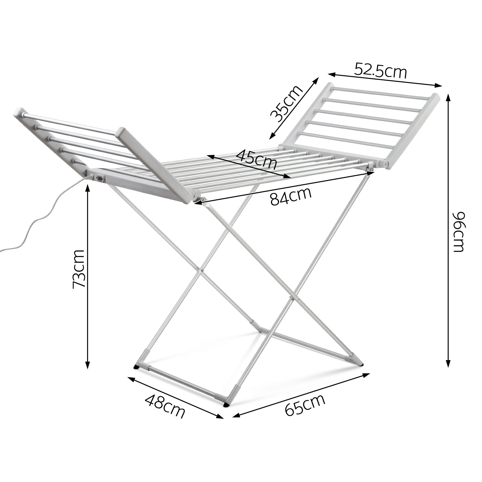 Electric Heated Clothes Rack 