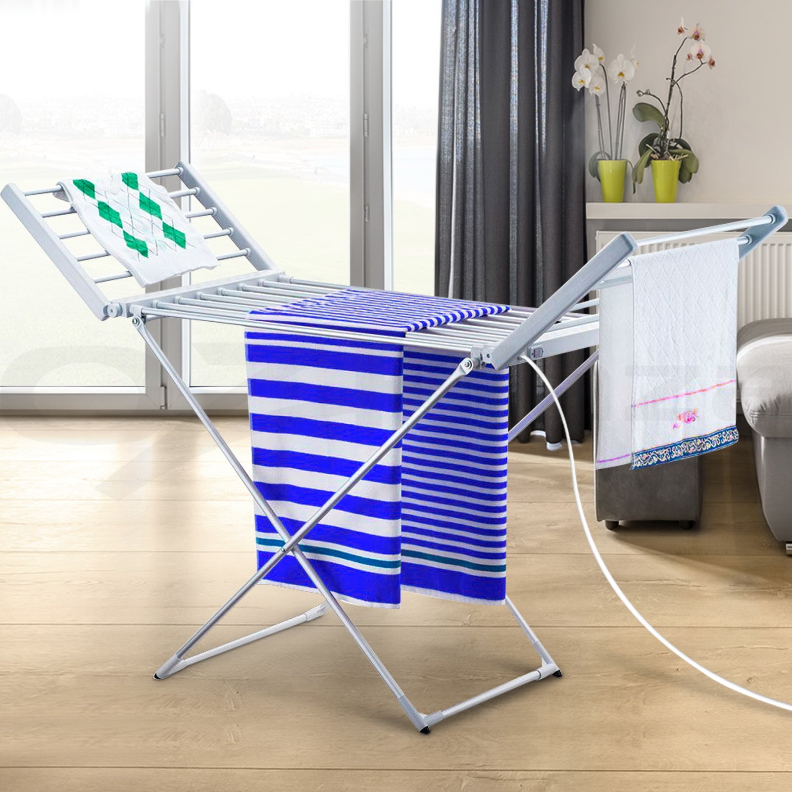 Electric Heated Clothes Rack 