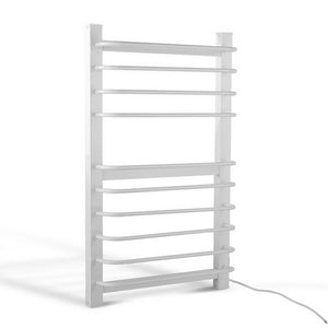 10 Rung Electric Heated Towel Rail - White