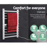 10 Rung Electric Heated Towel Rail - White