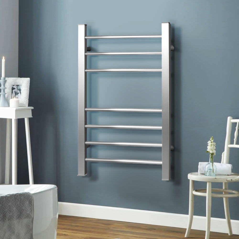 7 Rung Aluminum Electric Heated Towel Rail