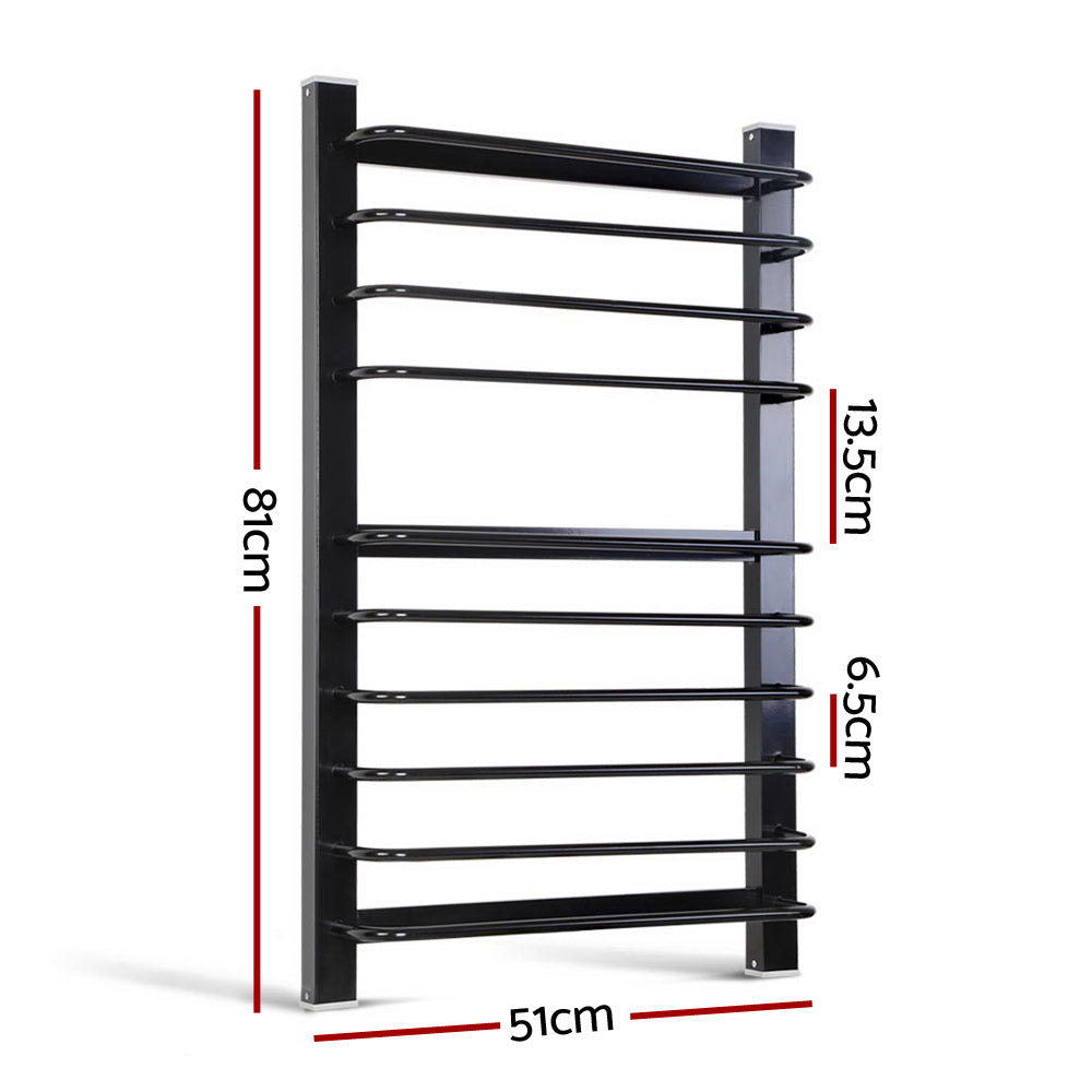 Heated Towel Rail Ladder Electric Warmer 10 Round Bars