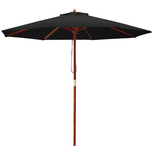 Instahut 2.7M Outdoor Pole Umbrella Cantilever Stand Garden Umbrellas Patio Black