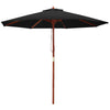 Instahut 2.7M Outdoor Pole Umbrella Cantilever Stand Garden Umbrellas Patio Black