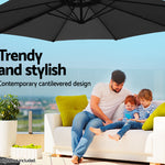 Instahut Roma Outdoor Umbrella - Black