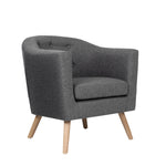 Artiss Fabric Dining Armchair - Grey