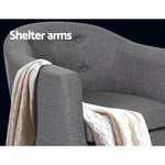 Artiss Fabric Dining Armchair - Grey