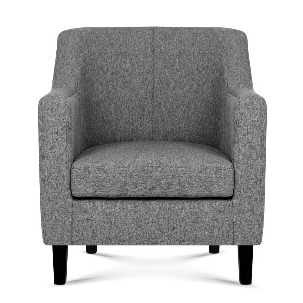 Artiss Fabric Dining Armchair - Grey