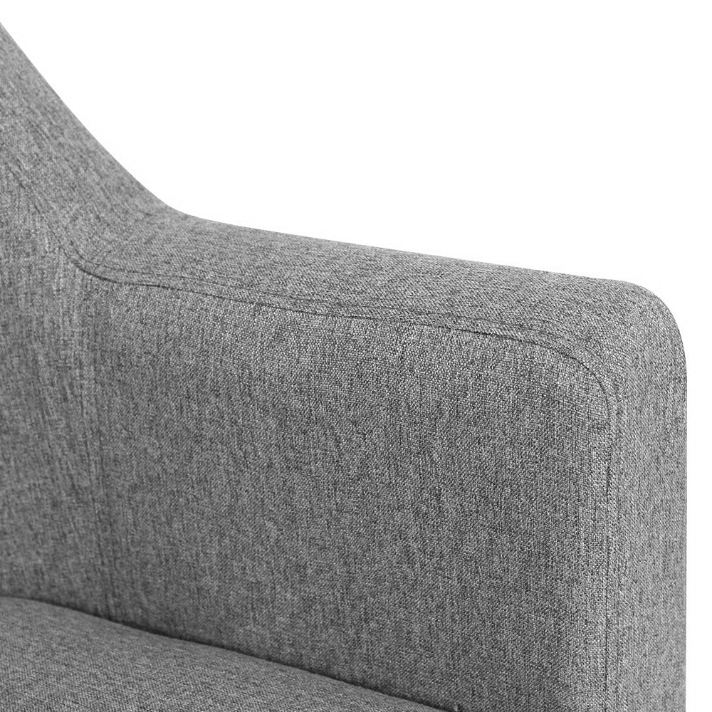 Artiss Fabric Dining Armchair - Grey