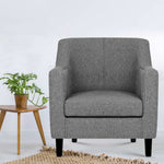 Artiss Fabric Dining Armchair - Grey