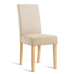 Artiss Set of 2 Fabric Dining Chair - Beige