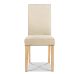 Artiss Set of 2 Fabric Dining Chair - Beige