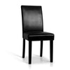 Artiss Set of 2 PU Leather Dining Chairs - Black