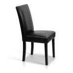 Artiss Set of 2 PU Leather Dining Chairs - Black